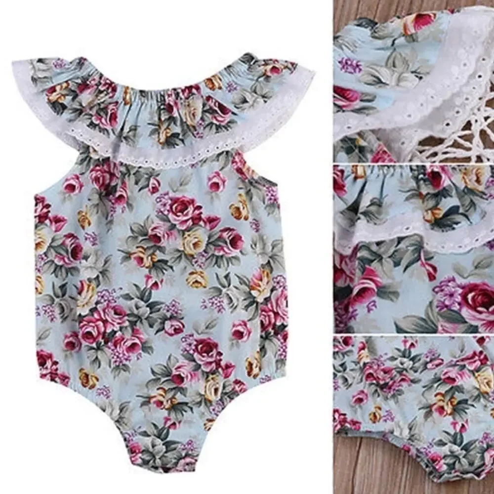 New Baby girl  sunsuit boho flowers 3-6 months